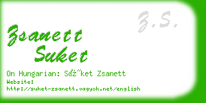 zsanett suket business card